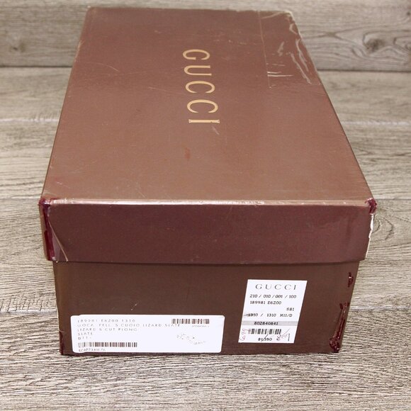 $ 1350 Genuine Lizard GUCCI Loafers 11.5 D Orig Box Orig Trees * add $26 Reptan - Picture 16 of 16